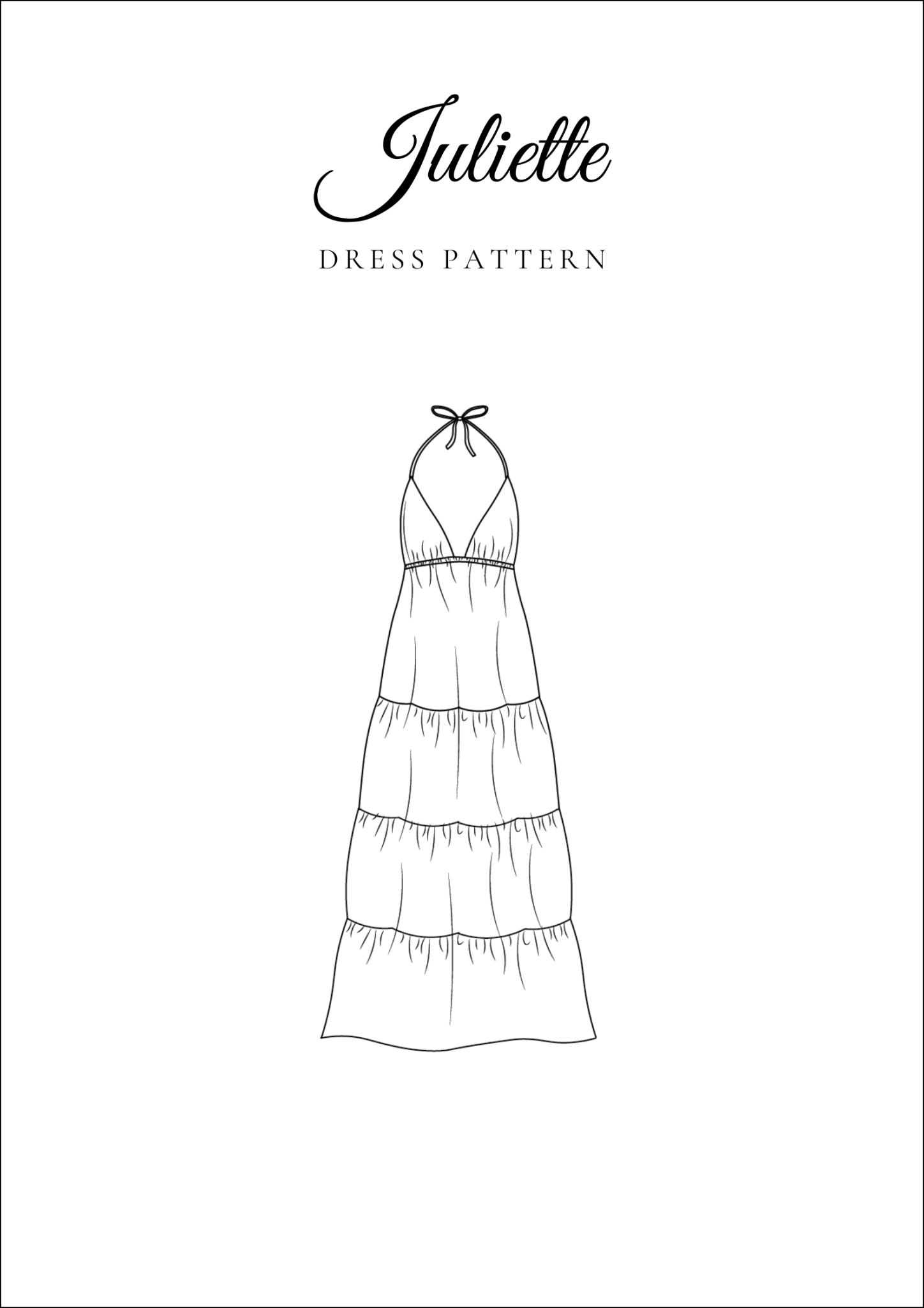 Layered Maxi Dress Sewing Pattern PDF Friedlies Layered Maxi Dress Sewing Pattern PDF Friedlies
