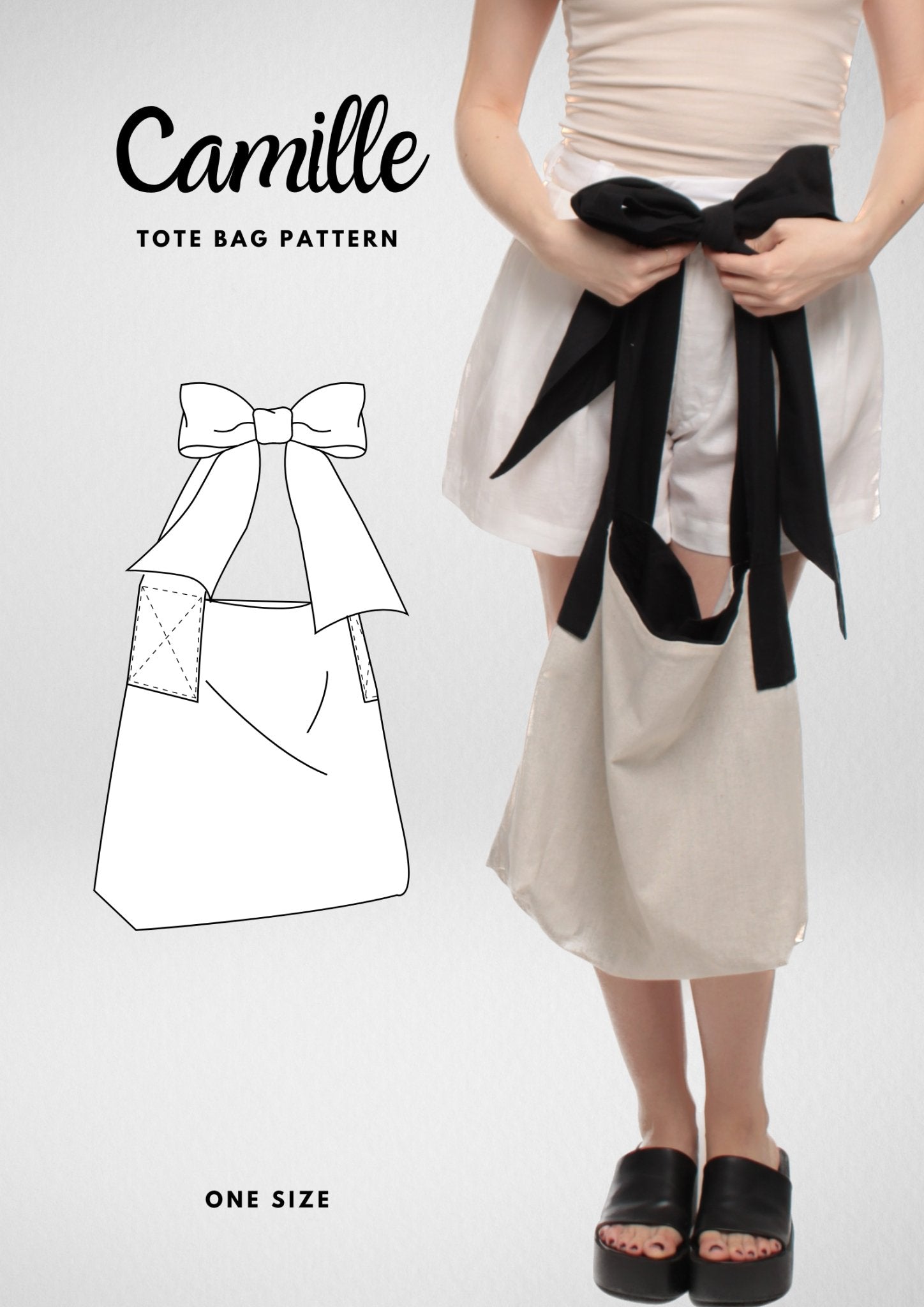 How To Sew The Bow Tote Bag Sewing Pattern - Friedlies