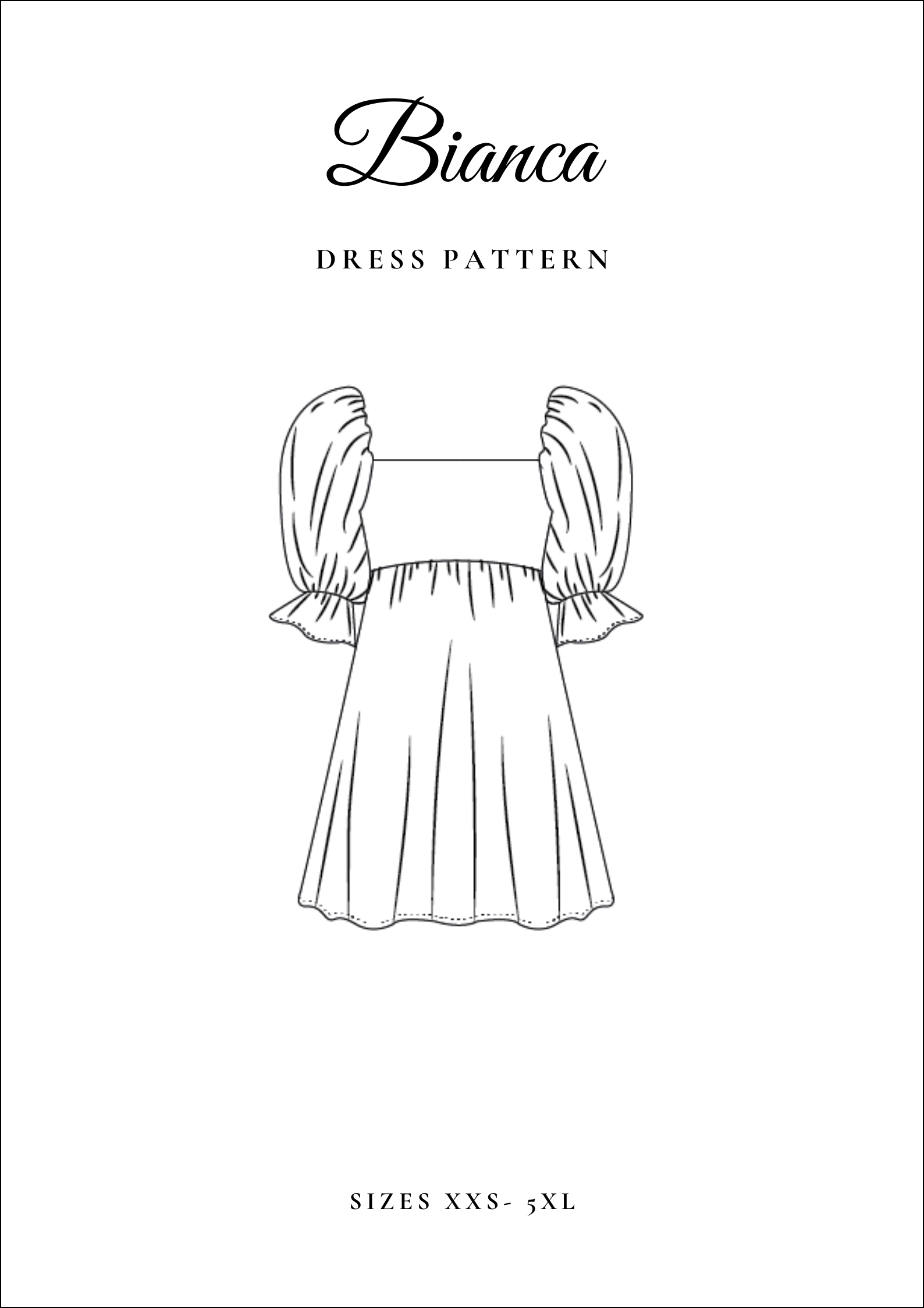 Cottagecore Dream Puffy Sleeves A-Line Mini Dress [Sewing Pattern - 