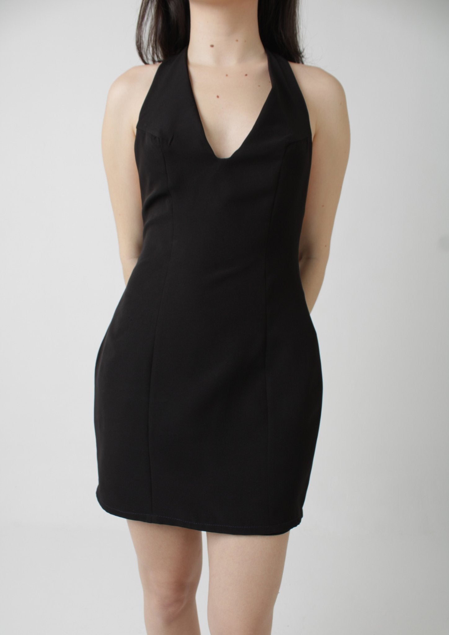 Backless V-Neck Mini Dress PDF Sewing Pattern — Adrianna — Friedlies