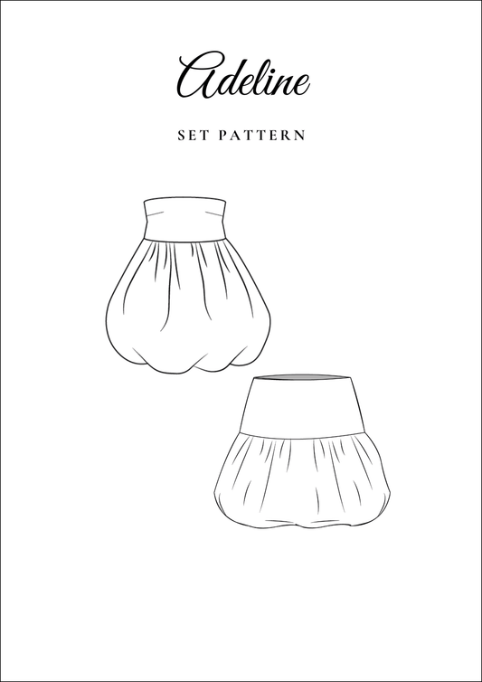 Bubble Hem Dress, Top & Skirt PDF Sewing Pattern — Adeline — Friedlies