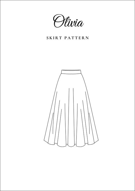 Circle Skirt PDF Sewing Pattern — Olivia — Vintage Full Skirt Style — Friedlies