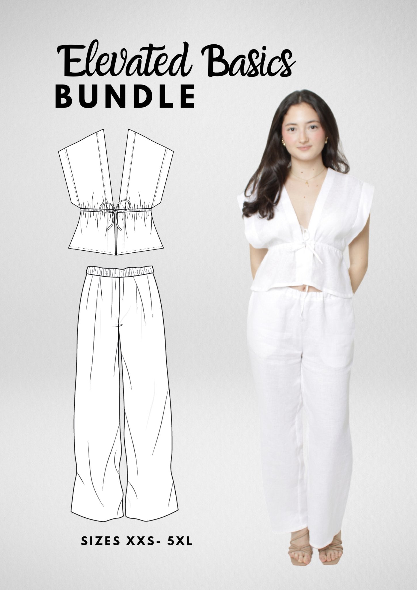 Elevated Basics Sewing Pattern Bundle [Millie Pants and Eloise Top] - Friedlies