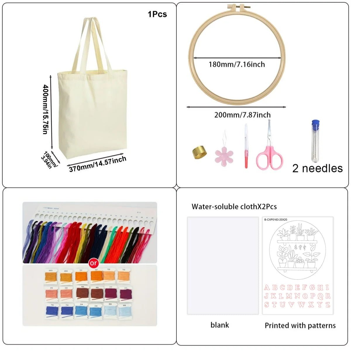 Embroidered Bag Kit - Plant Shelf - Friedlies