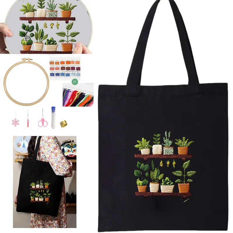 Embroidered Bag Kit - Plant Shelf - Friedlies