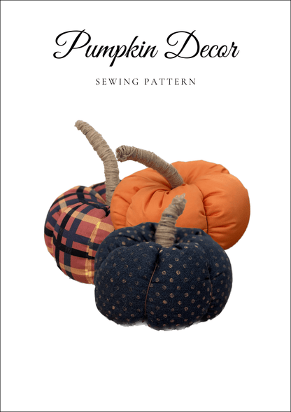 Halloween Stuffed Pumpkin PDF Sewing Pattern — Beginner Fabric Decor — Friedlies