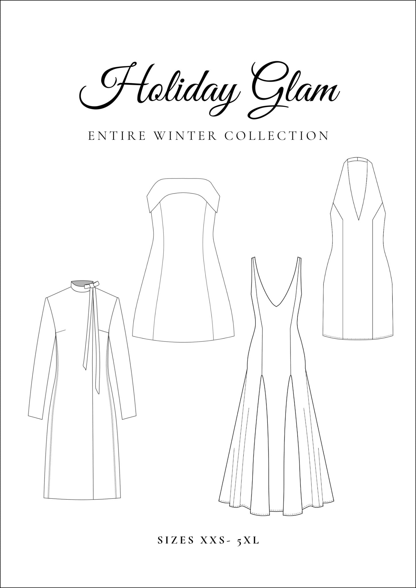 Holiday Glam Sewing Pattern Collection Bundle - Friedlies