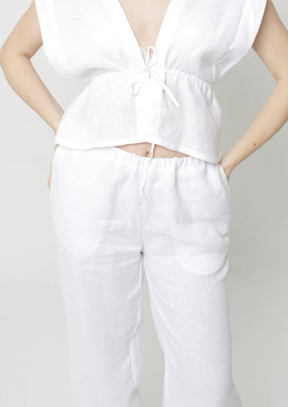 Wide Leg Linen Pants PDF Sewing Pattern — Millie — Relaxed Fit — Friedlies