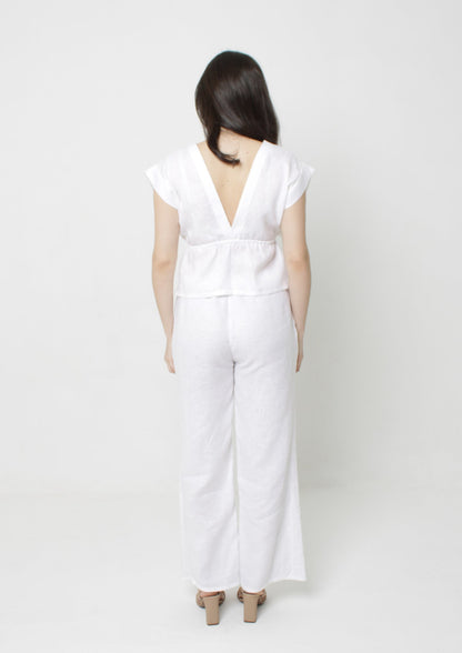 Wide Leg Linen Pants PDF Sewing Pattern — Millie — Relaxed Fit — Friedlies