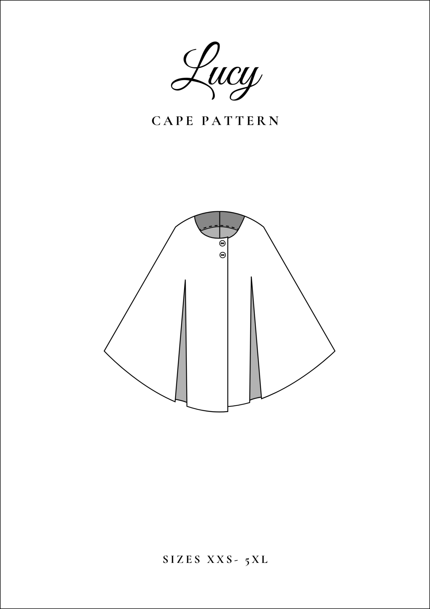 Long Elegant Cape Sewing Pattern [Lucy] - Friedlies