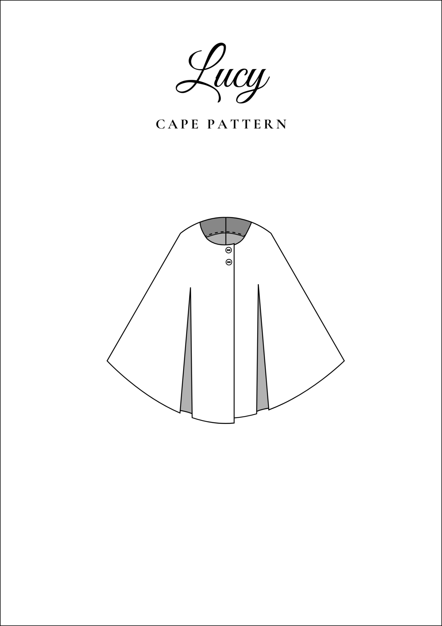 Long Elegant Cape Sewing Pattern [Lucy] - Friedlies