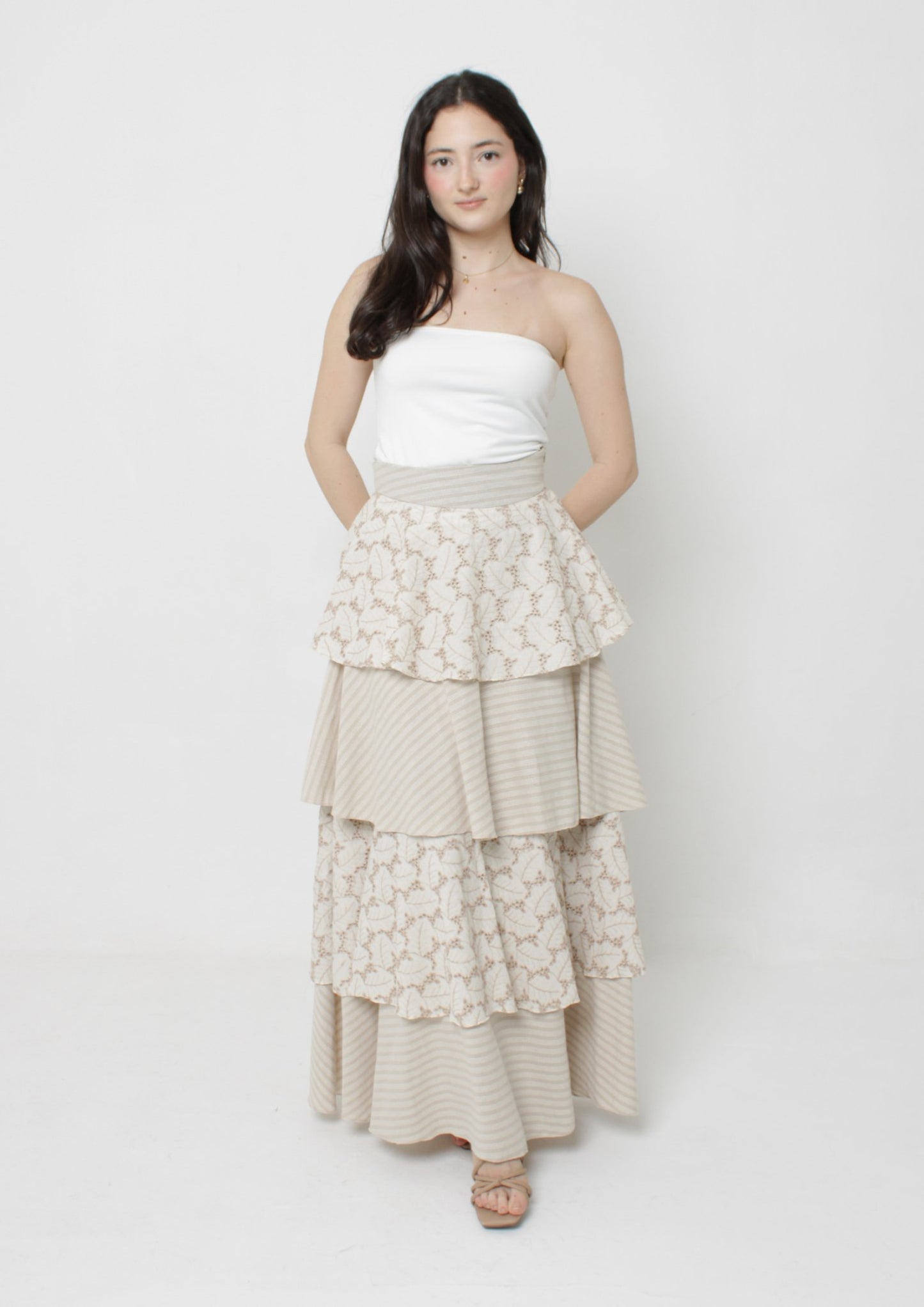 Layered Maxi Skirt PDF Sewing Pattern — Daphne — Boho Summer Style — Friedlies