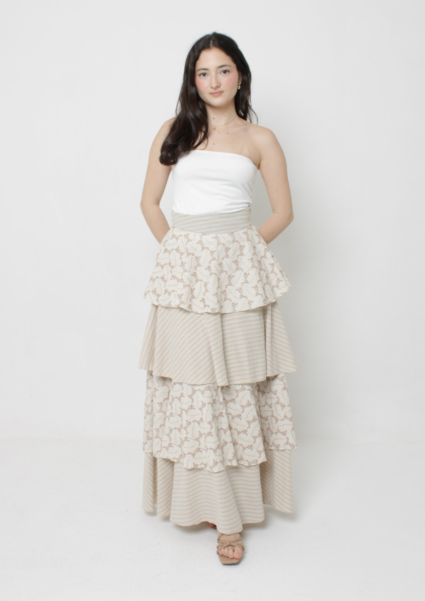 Layered Maxi Skirt PDF Sewing Pattern — Daphne — Boho Summer Style — Friedlies