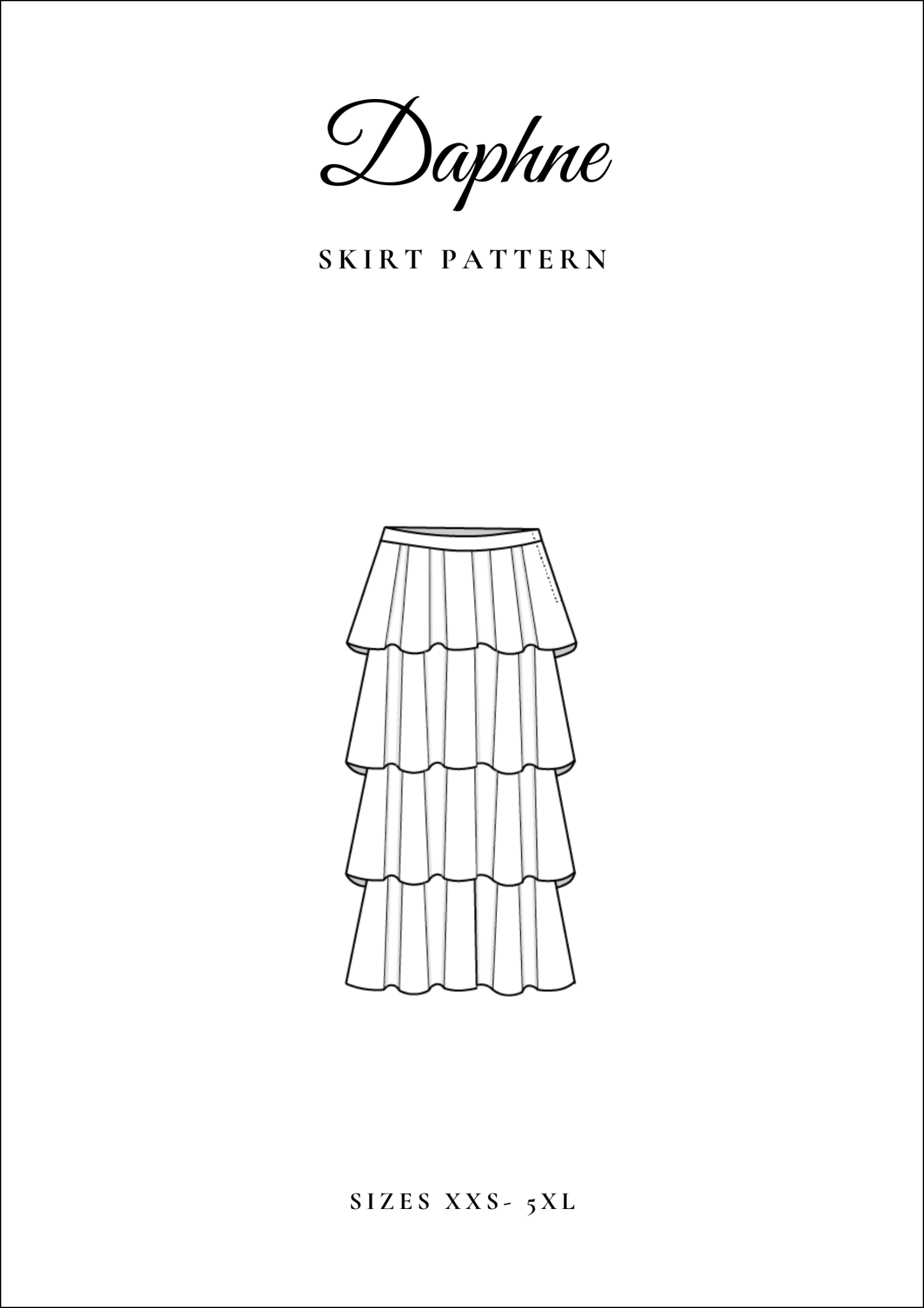 Maxi Layered Skirt Sewing Pattern [Daphne Skirt] - Friedlies