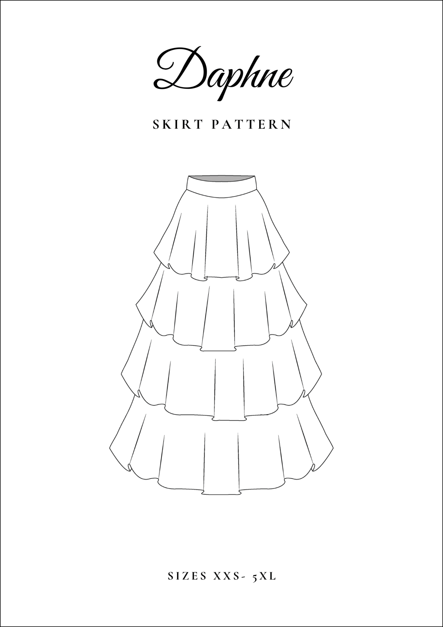 Maxi Layered Skirt Sewing Pattern [Daphne Skirt] - Friedlies