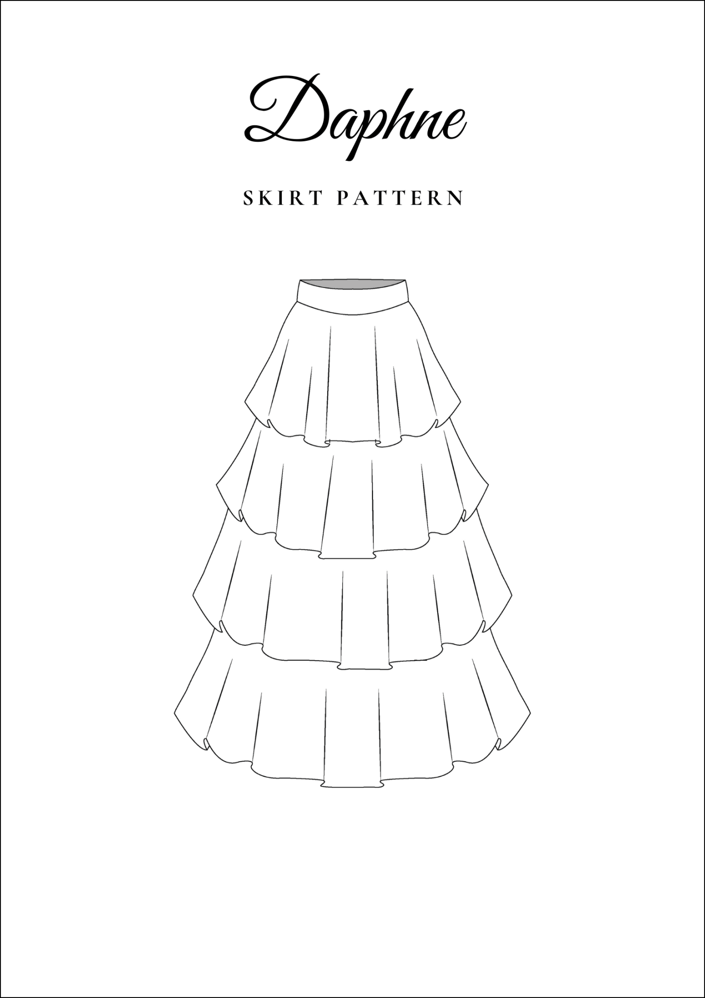 Maxi Layered Skirt Sewing Pattern [Daphne Skirt] - Friedlies