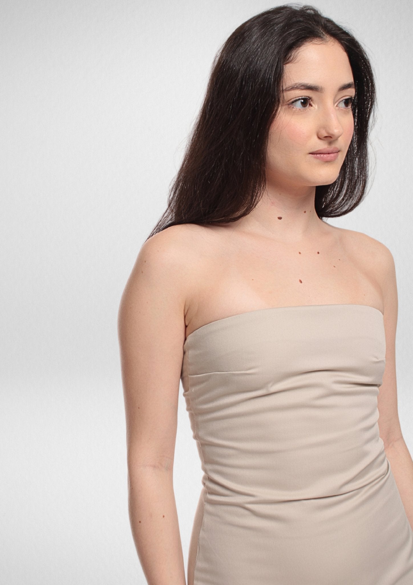 Midi Bandeau Strapless Dress Side / Back Slit Variant [Sewing Pattern - 