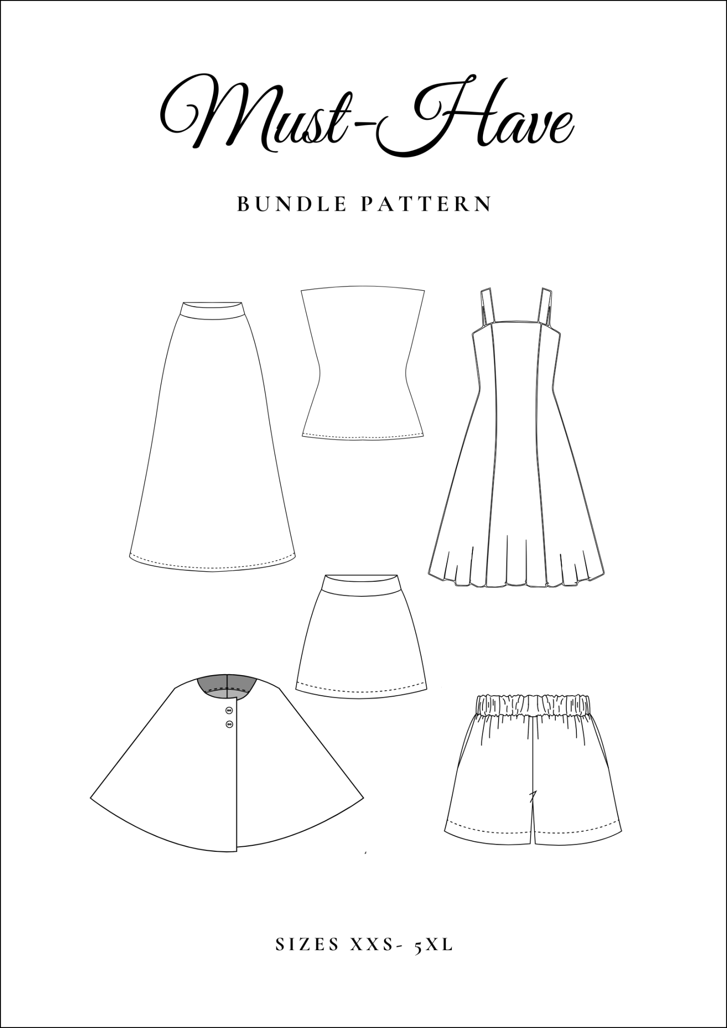 Must - Have Pattern Bundle [6 in 1] - Beginner Friendly Sewing Patterns - Friedlies