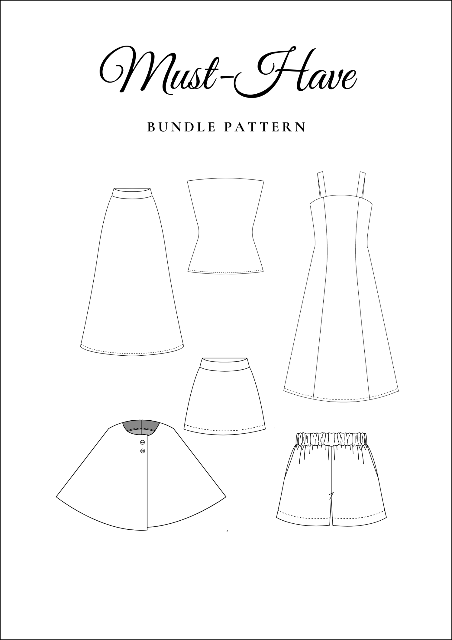 Must - Have Pattern Bundle [6 in 1] - Beginner Friendly Sewing Patterns - Friedlies