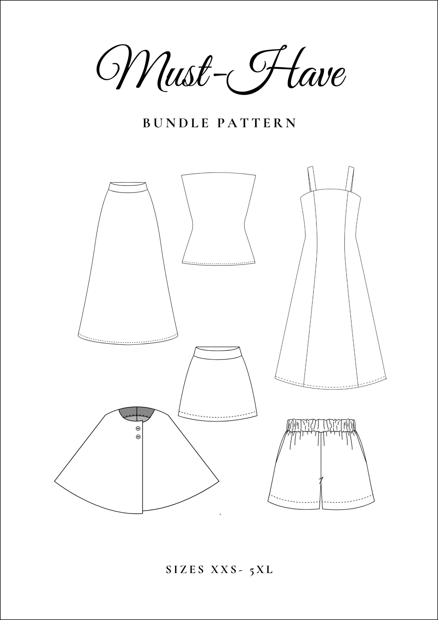 Must - Have Pattern Bundle [6 in 1] - Beginner Friendly Sewing Patterns - Friedlies