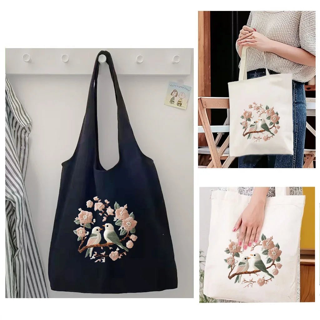 Pink birds Embroidery Bag Kit - Friedlies