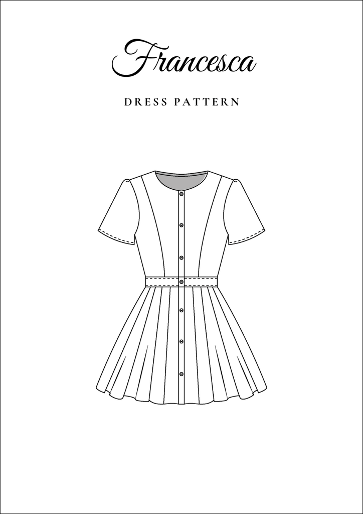 Pleated Dress Sewing Pattern [Francesca Dress] - Friedlies