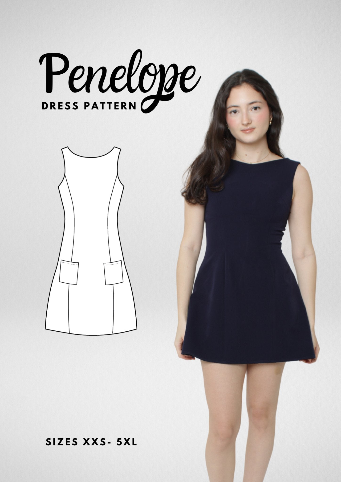 Pocket Dress Sewing Pattern [Penelope Dress] - Friedlies