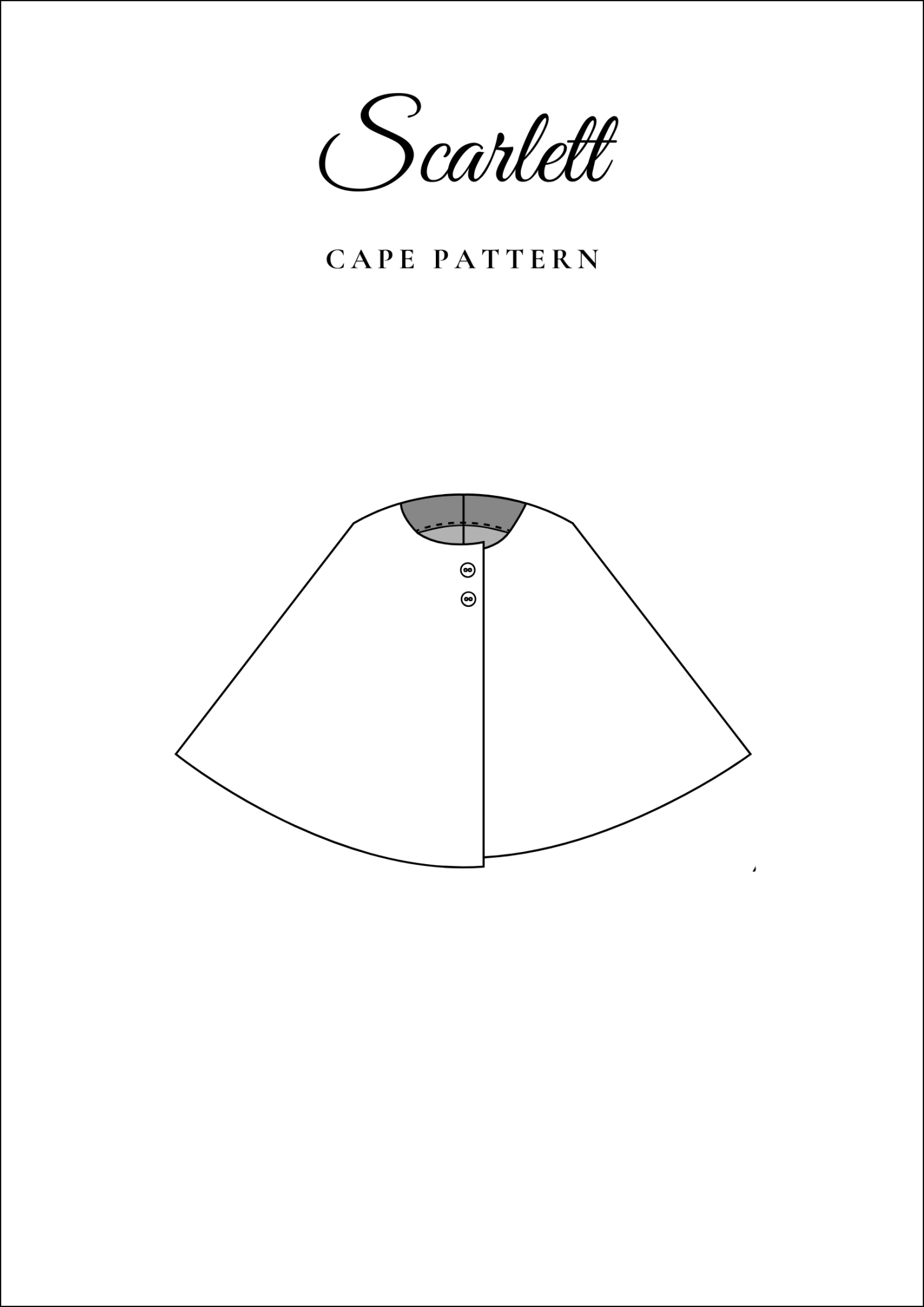 Short Cape Sewing Pattern [Scarlett] - Friedlies