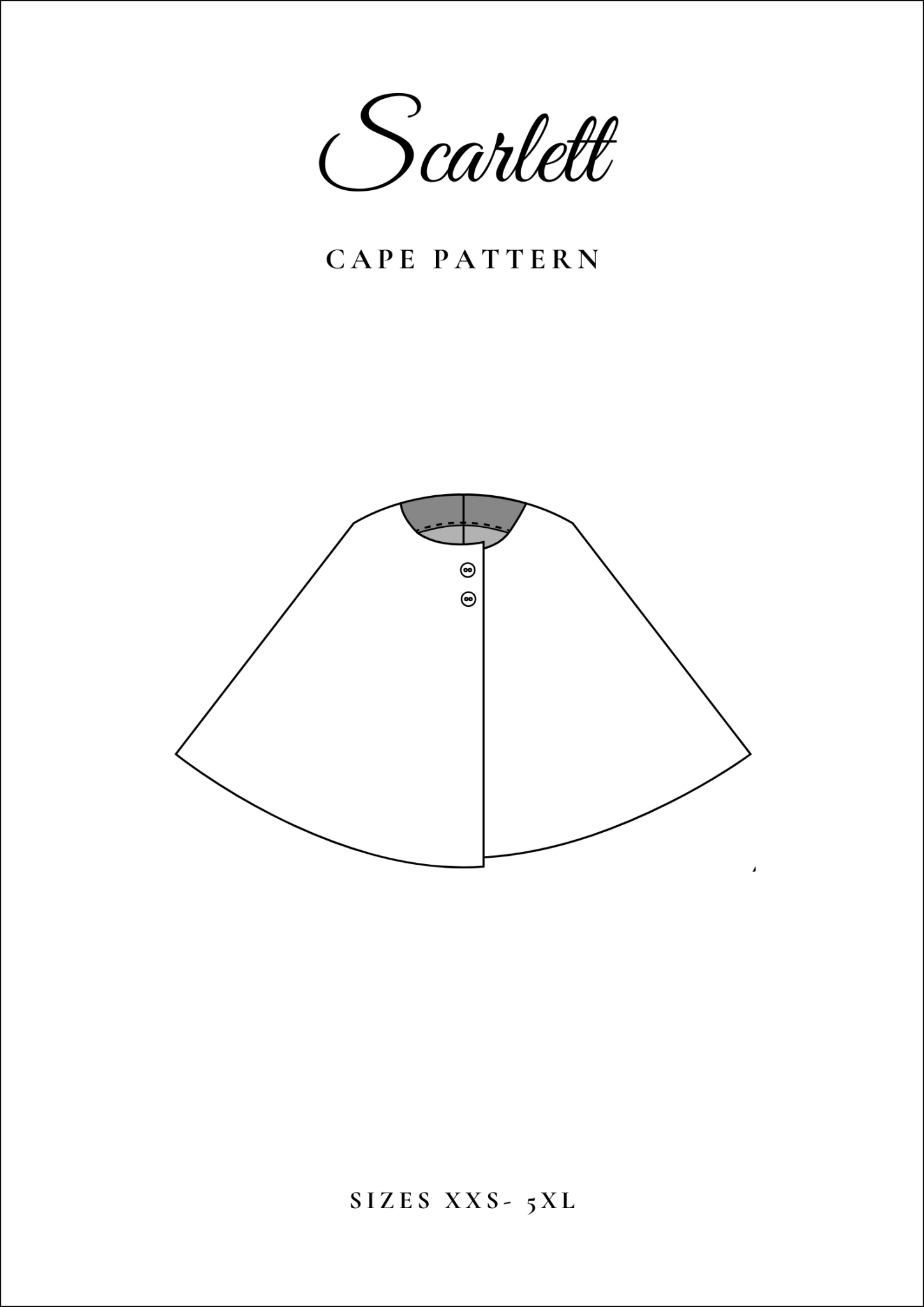 Short Cape Sewing Pattern [Scarlett] - Friedlies