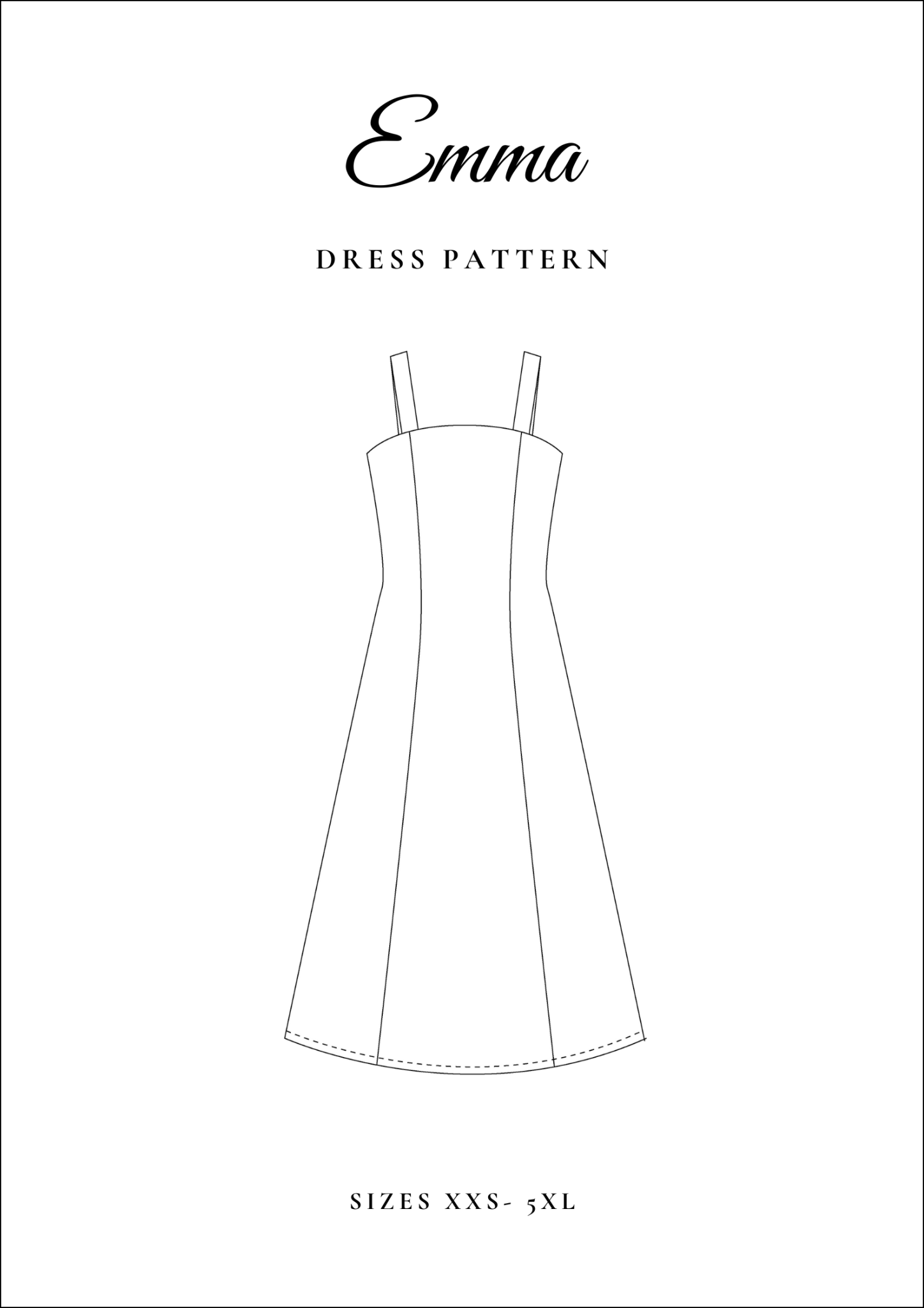 Simple A - Line Maxi Dress with Straps [Sewing Pattern - 