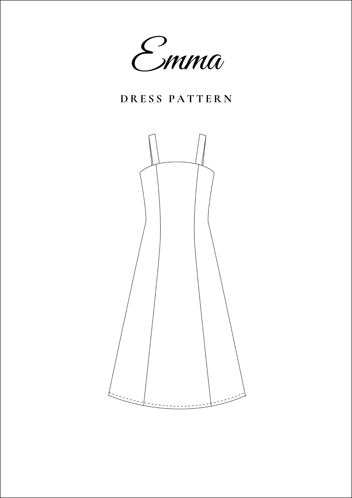 Simple A - Line Maxi Dress with Straps [Sewing Pattern - 