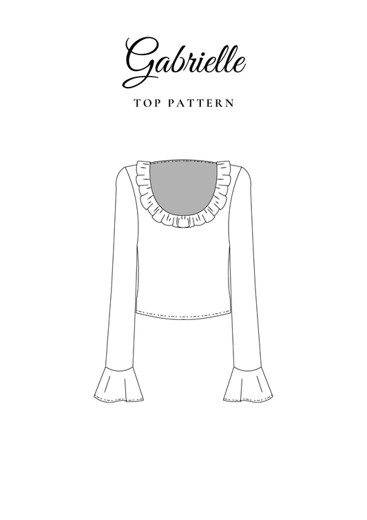 Ruffled Fitted Top PDF Sewing Pattern — Gabrielle — Tight-Fit Style — Friedlies