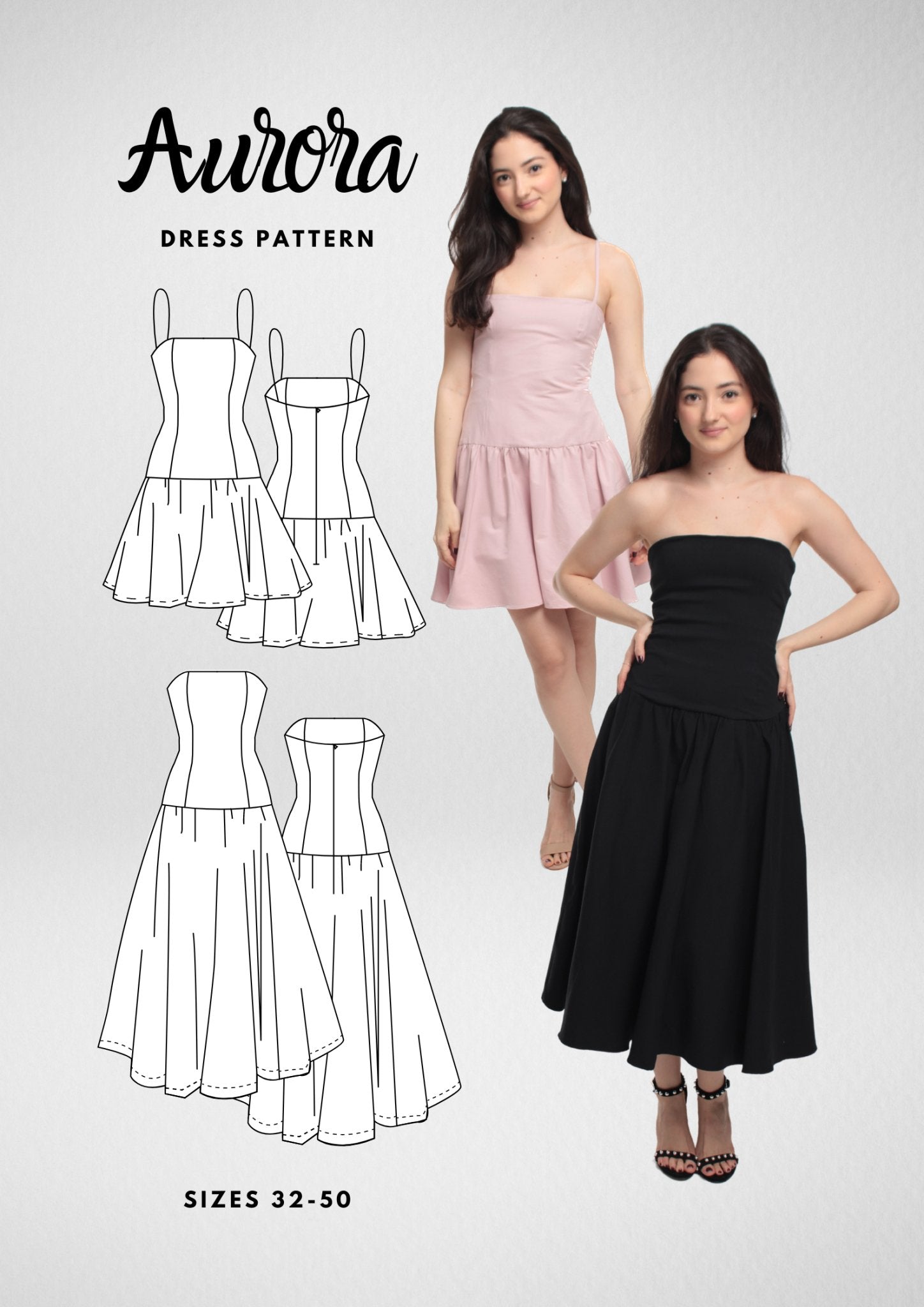 Cottagecore Mini / Maxi Dress PDF Sewing Pattern - Friedlies Cottagecore Mini / Maxi Dress PDF Sewing Pattern - Friedlies